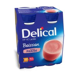 Delical Boisson Lactée Fraise 4x200 ml