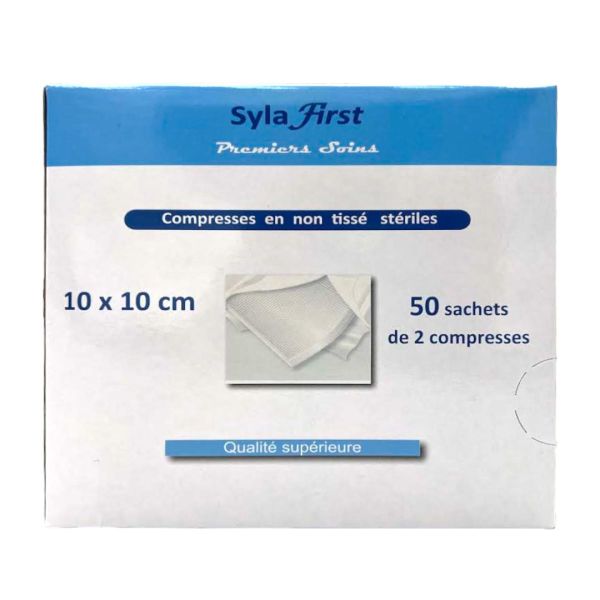 Sylamed Compresses Stérile Non Tissée 10x10 cm