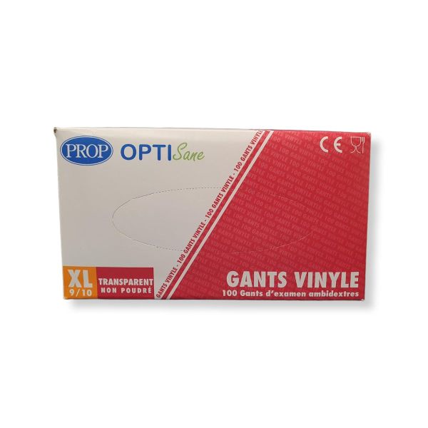 Gants Vinyle Non Poudré XL
