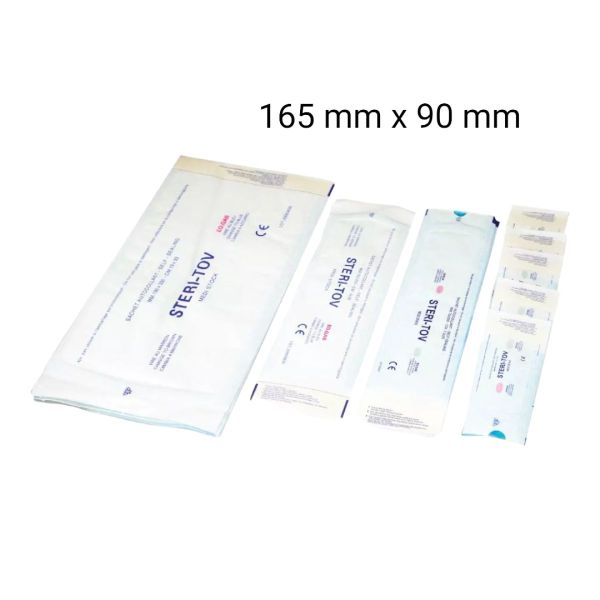 Sachet Stérilisation de Fermeture Autocollante 165 mm x 90 mm