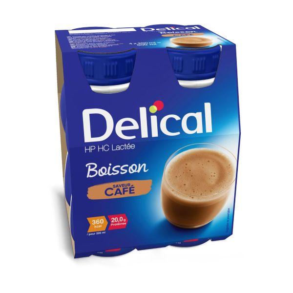 Delical Boisson Lactée Café 4x200 ml