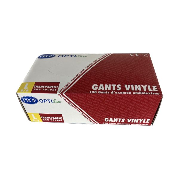 Gants Vinyle Non Poudré Large