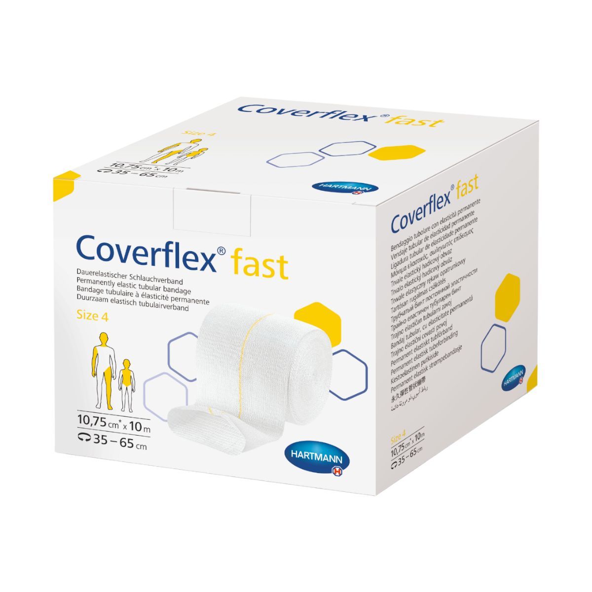 Coverflex Fast Bande Fixation Jaune T4 10,75 cm x 10 m