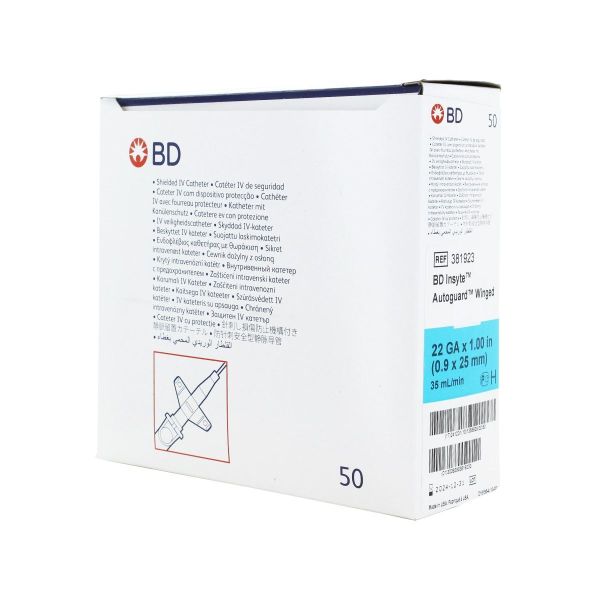 Catheter 22 G Autoguard (Bleu)